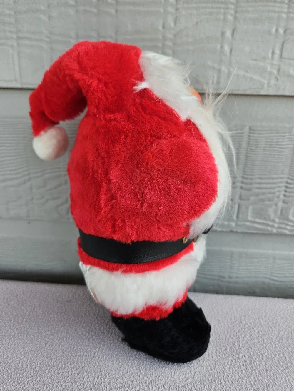 VTG Rennoc Santa Claus 1982 Figure Rubber Face Chubby Cheeks Kitsch Whimsical